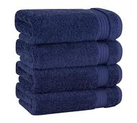 Cotton Paradise Juego de 6 Toallas de Mano para baño, 100% algodón Turco, 16 x 28 Pulgadas, Juego de Toallas de Mano Suaves y absorbentes, Toallas de Mano Azul Marino