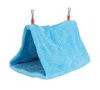 Cotton Pet Hammock & Hanging Resting Spot | Warm Triangular Bed for Hamsters/Sugar Gliders/Birds | Cage Hook, 3 Options for Small Pets (Medium: Approx. 17.6x16.2x10cm / 6.93x6.38x3.94in)