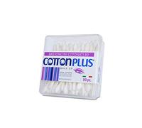 Cotton Plus - Bastones de algodón para maquillaje 80 uds. - LÍNEA BEAUTY | COTTON FIOC PARA EL MAKE-UP | Dos cabezales diferentes, dos funciones.