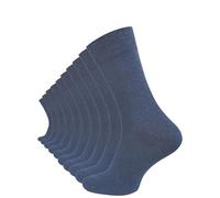 Cotton Prime 10 pares de calcetines cómodos sin cintura elástica y costuras - 80% algodón - Calcetines cómodos para la salud con cintura cómoda para hombre y mujer, azul vaquero, 39-42