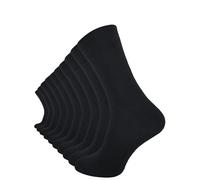 Cotton Prime 10 pares de calcetines cómodos sin cintura elástica y costuras - 80% algodón - Calcetines cómodos para la salud con cintura cómoda para hombre y mujer, Negro , 35-38