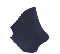 Cotton Prime 10 pares de calcetines cómodos sin cintura elástica y costuras - 80% algodón - Calcetines cómodos para la salud con cintura cómoda para hombre y mujer, azul marino, 35-38