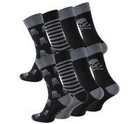 Cotton Prime 10 pares de calcetines para hombre, diseño de calavera, calcetines de algodón estampados 10 pares de calaveras. 39-42