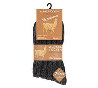 Cotton Prime 2-4 pares de calcetines de alpaca, calcetines de lana con cálida lana de alpaca para hombre y mujer, 2 Pares Antracita Gris, 39-42