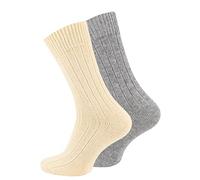Cotton Prime Calcetines de alpaca, calcetines de lana, calcetines de invierno para hombre y mujer, 2 pares - Calcetines cálidos para casa, 47-50