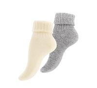 Cotton Prime Calcetines de alpaca, calcetines de lana, calcetines de invierno para hombre y mujer, 2 pares - Calcetines cálidos para casa, 39-42