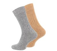 Cotton Prime Calcetines de alpaca, calcetines de lana, calcetines de invierno para hombre y mujer, 2 pares - Calcetines cálidos para casa, 43-46