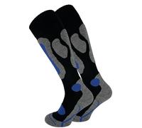 Cotton Prime Calcetines de esquí para hombre y mujer (2 pares) - Calcetines de esquí cálidos calcetines térmicos de invierno con acolchado, calcetines hasta la rodilla, calcetines de esquí para