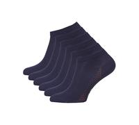 Cotton Prime Calcetines deportivos unisex para hombre y mujer, 6 pares de calcetines cortos de bambú viscosa - Calcetines deportivos transpirables para uso diario y deporte, 6 x azul marino, 39-42