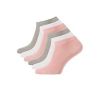 Cotton Prime Calcetines deportivos unisex para hombre y mujer, 6 pares de calcetines cortos de bambú viscosa - Calcetines deportivos transpirables para uso diario y deporte, 6 x mezcla = rosa, gris y