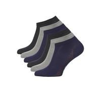 Cotton Prime Calcetines deportivos unisex para hombre y mujer, 6 pares de calcetines cortos de bambú viscosa - Calcetines deportivos transpirables para uso diario y deporte, 6 mezclas: azul marino