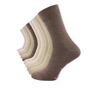 Cotton Prime Calcetines hombre mujer de bambú viscosa 10 pares, calcetines unisex Business Classic de bambú, suaves y transpirables, color negro blanco multicolor, 35-38 39-42 43-46, Mezcla Marrón, 39