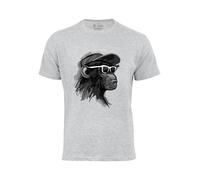 Cotton Prime Camiseta 'Cool Monkey mit Brille' gris M gris