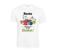 Cotton Prime Camiseta 'Rente - Endlich Zeit für den Garten' manzana / rojo / negro / blanco XXL manzana / rojo / negro / blanco