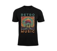 Cotton Prime Camiseta 'Retro Music' esmeralda / naranja / rojo / negro M esmeralda / naranja / rojo / negro