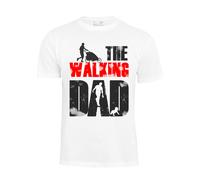 Cotton Prime Camiseta 'The Walking Dad' gris / rojo oscuro / negro / blanco M EUR