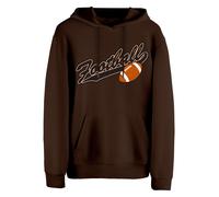 Cotton Prime Sudadera 'American Football' chocolate / naranja / blanco S chocolate / naranja / blanco