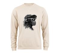 Cotton Prime Sudadera 'Cool Monkey mit Brille' beige / grafito / negro / blanco XXL beige / grafito / negro / blanco