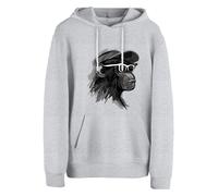 Cotton Prime Sudadera 'Cool Monkey mit Brille' gris / gris oscuro / negro XL gris / gris oscuro / negro