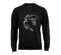 Cotton Prime Sudadera 'Cool Monkey Mit Brille' gris / negro / blanco XL gris / negro / blanco