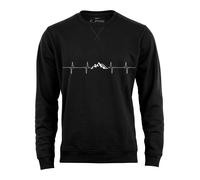 Cotton Prime Sudadera 'Pulsschlag Berge' negro / blanco L negro / blanco