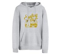 Cotton Prime Sudadera 'Surf Time - Urlaub & Meer' gris claro / oliva L gris claro / oliva