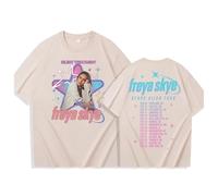 Cotton Pullover Short Sleeve Shirt Freya 2026 Tour T-Shirt Men Women Short Sleeve Round Neck Casual Shirt Hip Hop Street Fan T-Shirt XS-3XL-Khaki||x_l