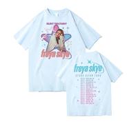 Cotton Pullover Short Sleeve Shirt Freya 2026 Tour T-Shirt Men Women Short Sleeve Round Neck Casual Shirt Hip Hop Street Fan T-Shirt XS-3XL-Aqua Blue||s