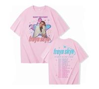 Cotton Pullover Short Sleeve Shirt Freya 2026 Tour T-Shirt Men Women Short Sleeve Round Neck Casual Shirt Hip Hop Street Fan T-Shirt XS-3XL-Pink||x_s