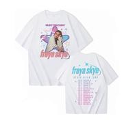 Cotton Pullover Short Sleeve Shirt Freya 2026 Tour T-Shirt Men Women Short Sleeve Round Neck Casual Shirt Hip Hop Street Fan T-Shirt XS-3XL-White||x_s