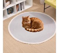 Cotton Rope Area Rug for Cats, Cat Scratching Rug, Soft and Stylish Home Accent, Large Cat Scratching Mat Natural Pad, Easy Clean, Washable, Multiple Sizes (B,Large)