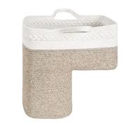 Cotton Rope Stair Basket - Staircase Organizer and Laundry Storage for Clothes, Toys, Books, Home, Bedroom, Corner Living Spaces, Keeps Stairway Tidy and Organized, Multi-Purpose Storage Solution
