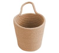Cotton Rope Storage Basket - Hand Woven Organizer Container, Wall Basket with Handle for Kitchen, Bathroom, or Living Room, Decorative Storage Bin for Household Items