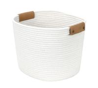 Cotton Rope Storage Baskets, 25cm and 40cm Aesthetic Fabric Storage, Clothes Organizer with Soft Texture, Laundry Basket with Weave Design, Home Accessory Woven Organizer, Toy Container for Bedroom