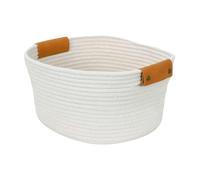 Cotton Rope Storage Baskets, 25cm and 40cm Aesthetic Fabric Storage, Clothes Organizer with Soft Texture, Laundry Basket with Weave Design, Home Accessory Woven Organizer, Toy Container for Bedroom