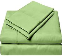 Cotton Sheets Set, Breathable & Cooling Sheets - Hotel Luxury Bed Sheets - Extra Soft- Easy Fit - 4 Piece Set - 600 Thread Count, Wrinkle Free - 40 CM Deep Pocket -Sage Solid, Emperor Size
