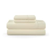 Cotton Sheets Set, Breathable & Cooling Sheets - Hotel Luxury Bed Sheets - Extra Soft- Easy Fit - 4 Piece Set - 600 Thread Count, Wrinkle Free - 36 CM Deep Pocket -Ivory Solid, UK King Size