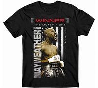 Cotton Solid Color Tshirts Camisetas y Tops Mayweather Floyd Winner The Money Fight T-Tshirts Camisetas y Tops Black(Small)