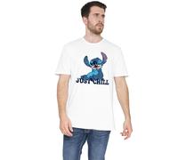Cotton Soul Disney - Camiseta unisex de Lilo and Stitch Just Chill, color blanco, blanco, XL