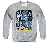 Cotton Soul Disney Lilo And Stitch Space Anime Crew - Sudadera con capucha, color gris jaspeado, gris, L