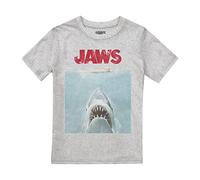 Cotton Soul Jaws Movie Poster - Camiseta para niños, color gris jaspeado, Grey Heather, L