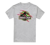Cotton Soul Jurassic Park Truck Mens T Shirt, Heather Grey, LRG