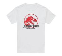 Cotton Soul Jurassic Park Vintage Mens T Shirt, White, Med