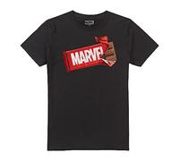Cotton Soul Marvel Choc Brick Mens T Shirt, Black, XLG