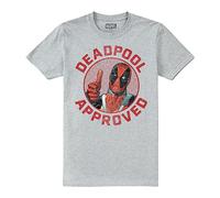 Cotton Soul Marvel Deadpool Approved - Camiseta para hombre, color gris jaspeado, gris, XL