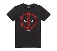 Cotton Soul Marvel Deadpool Doodle Logo - Camiseta para hombre, color negro, Negro , XXL