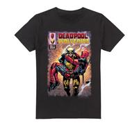 Cotton Soul Marvel Wolverine Saves Deadpool Comic Unisex T Shirt, Black Camiseta, Negro, 5XL para Hombre