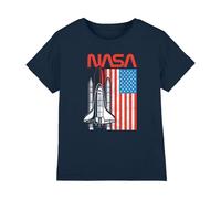 Cotton Soul NASA USA - Camiseta para niños, color azul marino, azul marino, L