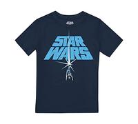 Cotton Soul Star Wars Saber Logo Kids T Shirt, Navy, 3-4 Years