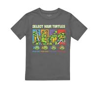 Cotton Soul TMNT Ninja Turtles Gamer Turtles Boys T Shirt, Charcoal, 7-8 Years